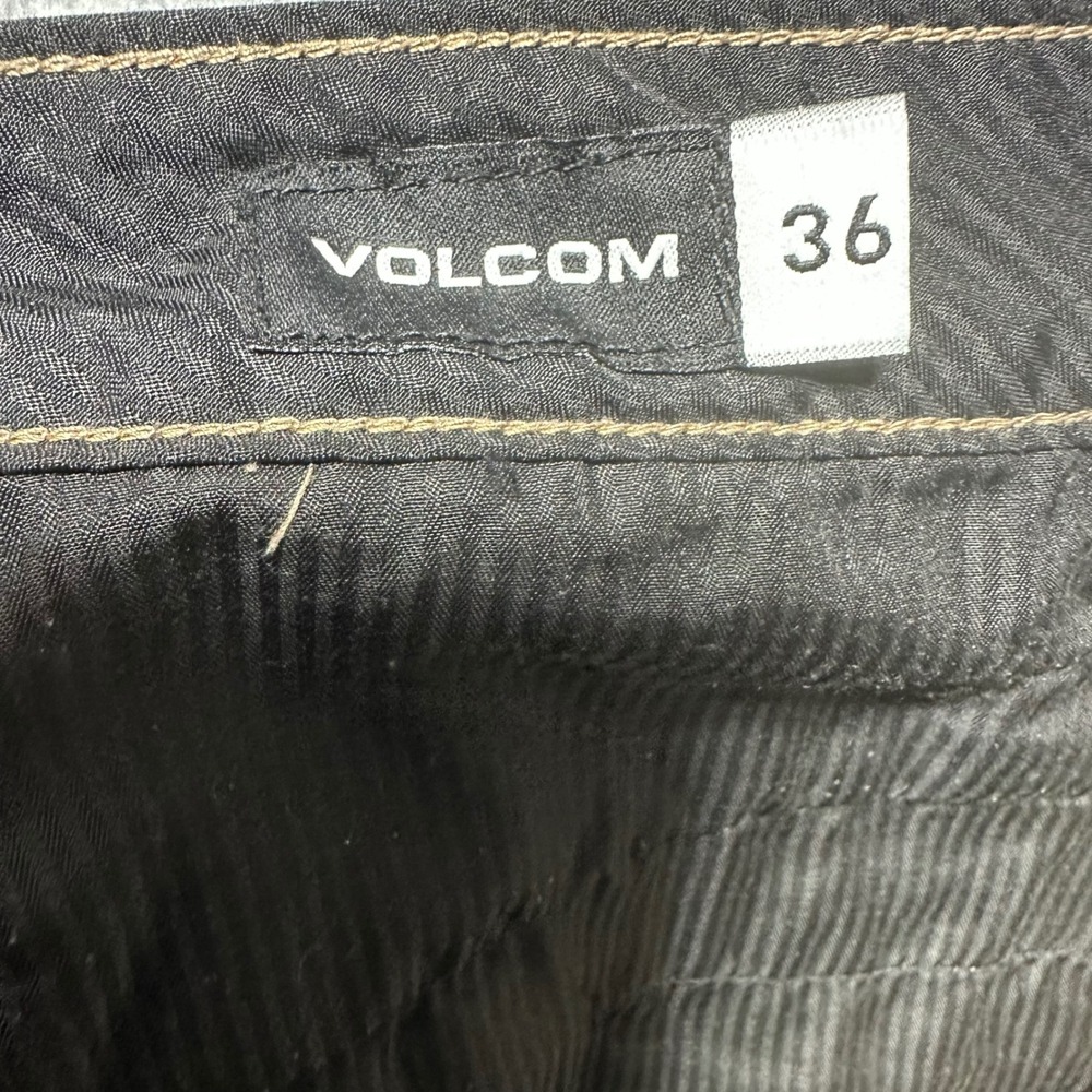 Volcom True To This Mens Shorts Size 36 Khaki Chino Skate Casual Cotton Blend - Picture 4 of 10